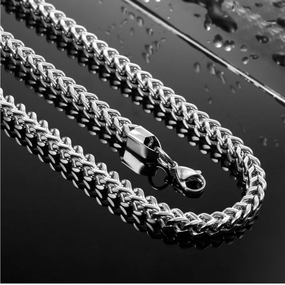 New Black 6mm Franco Snake Chain Necklace Men/Women - Picture 6 of 14